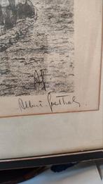 Litho Albert Goethals gesigneerd, Antiek en Kunst, Ophalen of Verzenden