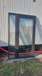 Aluminium deur met zijraam. 136,5 x 210., Bricolage & Construction, Enlèvement, Verre