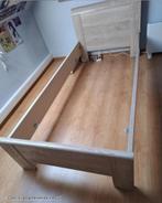 Stevig bed 90x200, Ophalen, 90 cm, Eenpersoons, Bruin