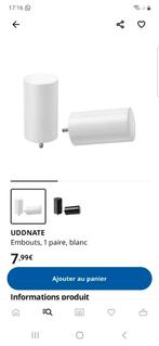 Barre de tenture et embouts neufs Ikea blanc, Maison & Meubles, Comme neuf, Enlèvement ou Envoi, Blanc