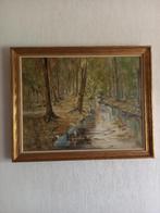 Schilderij  ( Landschap - Waterloop door bos ), Ophalen