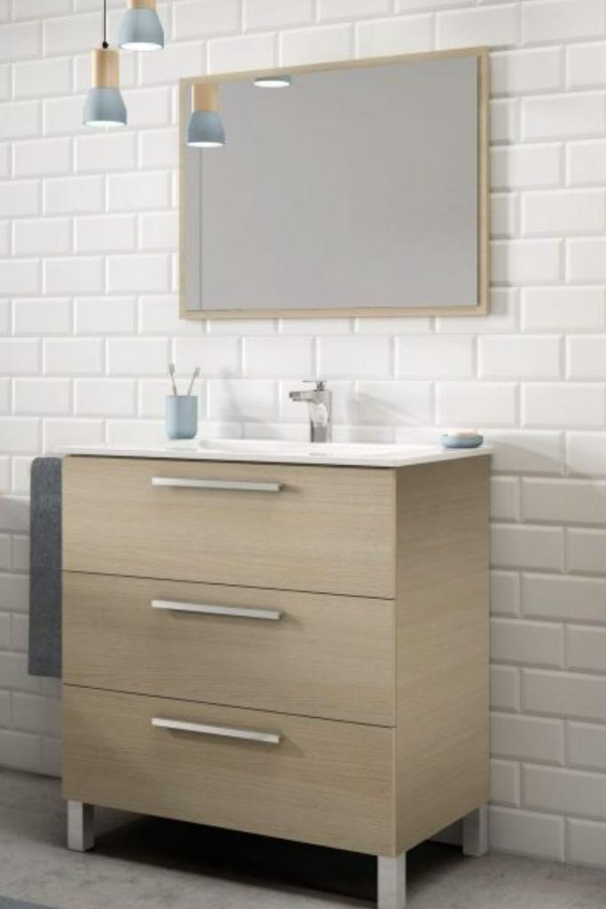 Meuble salle de bain Athena 80 avec miroir, Huis en Inrichting, Badkamer | Badkamermeubels, Nieuw, Wastafelkast, Ophalen