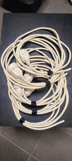 5x Witte stroomkabels 3G1.5mm² – 3 meter – Met vaste contras, Doe-het-zelf en Bouw, Elektriciteit en Kabels, Ophalen, Gebruikt