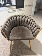 4 luxe pallen stoelen te koop fluweel & goud, Enlèvement, Comme neuf, Synthétique, Quatre
