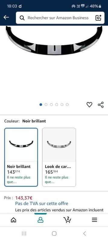 bmw E60 lame pare-choc avant noir neuf ! super affaire beschikbaar voor biedingen