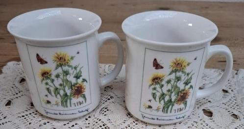7 Janneke Brinkman mokjes met zonnebloemen, Huis en Inrichting, Keuken | Servies, Zo goed als nieuw, Kop(pen) en/of Schotel(s)