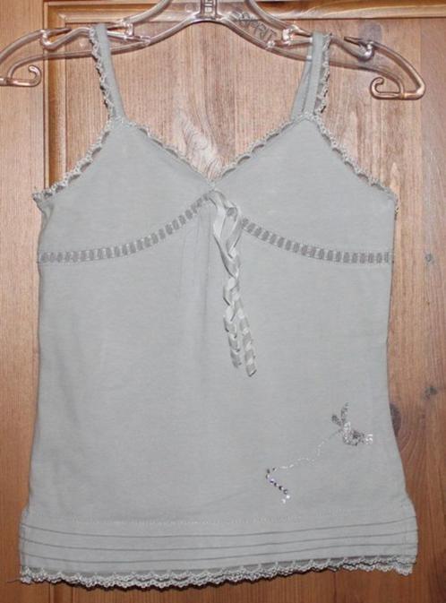 Beige-grijze topje CKS (maat 4 jaar), Kinderen en Baby's, Kinderkleding | Maat 104, Zo goed als nieuw, Meisje, Shirt of Longsleeve