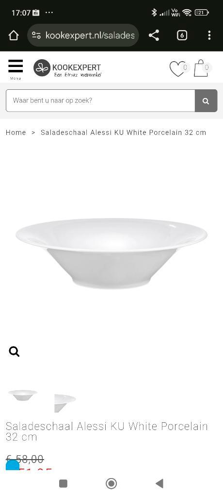 Alessi serveerschaal saladier - 2 stuks, Huis en Inrichting, Overige Huis en Inrichting, Zo goed als nieuw, Ophalen of Verzenden