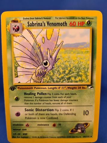 Sabrina's Venomoth 34/132 - Gym Heroes (1st edition) beschikbaar voor biedingen