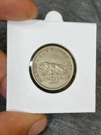 Indië 1/2 roepie 1947, Ophalen of Verzenden, Losse munt