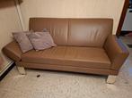 Sofa Jori Glove mokka leder 1,65/2,05m, Huis en Inrichting, Ophalen