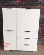 Witte bergkast met laden en leggers, Antiek en Kunst, Ophalen