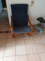 Stoel van ikea, met blauwe stof,, Ophalen, Gebruikt, Blauw, Eén