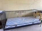 Eenpersoonsbed, Huis en Inrichting, Slaapkamer | Bedden, Ophalen, Gebruikt, Eenpersoons, Zwart