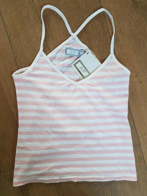 AP by BRUPHILS - Débardeur ligné blanc/rose NEUF - T.38, Kleding | Dames, Blouses en Tunieken, Nieuw, Wit, Ophalen of Verzenden