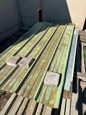IJzeren golfplaten, Doe-het-zelf en Bouw, Ophalen, Gebruikt, Overige kleuren, 5 tot 10 m²