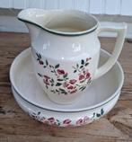 Vintage VEB Annaburg DDR lampetstel, spuitmotief bloemen, Ophalen of Verzenden