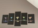 5-delige canvasprint - Cocktail Time, Ophalen