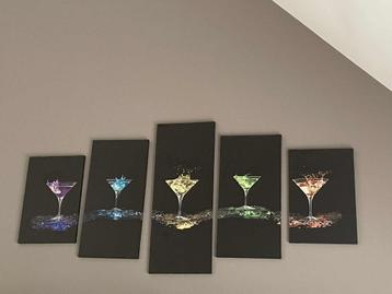 5-delige canvasprint - Cocktail Time  beschikbaar voor biedingen
