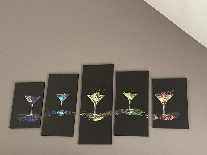 5-delige canvasprint - Cocktail Time, Antiek en Kunst, Kunst | Schilderijen | Modern, Ophalen