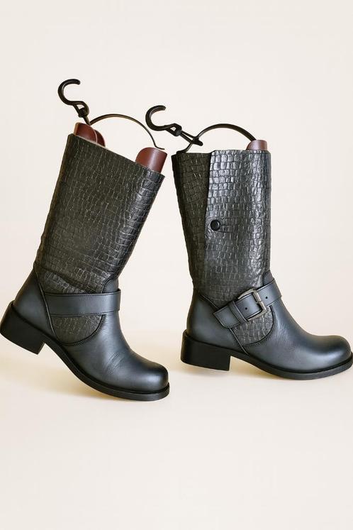 Prachtige leren laarzen van Marc Cain – maat 37, Kleding | Dames, Schoenen, Zo goed als nieuw, Hoge laarzen, Grijs, Ophalen of Verzenden