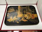 Antiek gelakt houten dienblad - Aziatisch decor, Antiek en Kunst, Ophalen