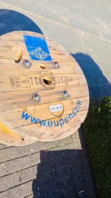 Kabel haspel van eupen, Tuin en Terras, Tuintafels, Ophalen of Verzenden, Zo goed als nieuw, Rond, Hout
