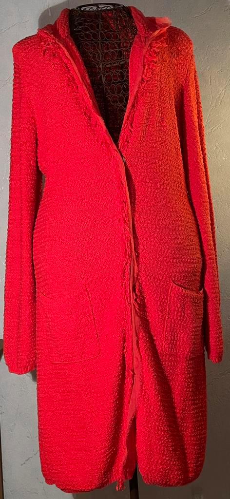 Caroline Biss 42 Lange Vest / gilet Nieuwstaat, Kleding | Dames, Truien en Vesten, Zo goed als nieuw, Maat 42/44 (L), Rood, Ophalen of Verzenden