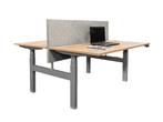 Refurbished zit-sta duo bureau elektrisch(aluminium), Enlèvement ou Envoi, Réglable en hauteur
