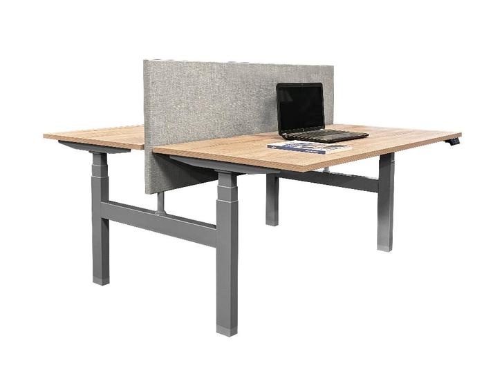 Refurbished zit-sta duo bureau elektrisch(aluminium), Informatique & Logiciels, Tables d'ordinateur portable, Réglable en hauteur