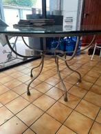 Mooie glazen tafel, Huis en Inrichting, Tafels | Eettafels, Ophalen, Gebruikt, Rond, Glas