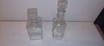 Set van 2 glazen whisky karaffen met stop – vintage, Antiek en Kunst, Antiek | Glaswerk en Kristal, Ophalen of Verzenden