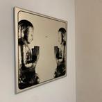 Vintage Deknudt Space Age mirror 50x50, Vierkant, Ophalen of Verzenden, Zo goed als nieuw, Minder dan 100 cm