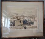 Schilderij aquarel, Frans Bruers, ingelijst, Antiek en Kunst, Kunst | Schilderijen | Modern, Ophalen