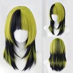 Duo-color pruik steil haar in laagjes Billie Eilish look, Verzenden, Nieuw