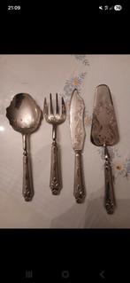 Lot de 4 ustensiles anciens en métal argenté, Antiquités & Art