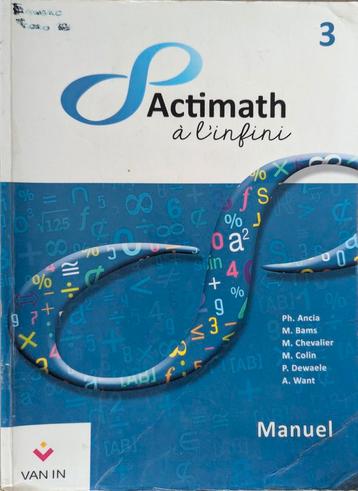 Livre maths 3eme humanité actimath beschikbaar voor biedingen