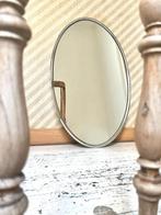 Chrome ovale spiegel, Huis en Inrichting, Woonaccessoires | Spiegels, Ophalen of Verzenden, Zo goed als nieuw