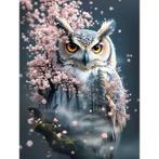 Peinture au diamant Forêt de hiboux 50x40cm (carré), Envoi, Neuf, Bricolage