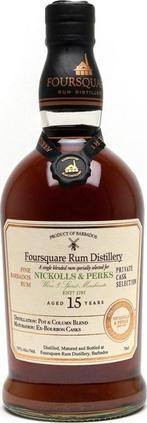 rum foursquare 15 years old nickolls perks, Verzamelen, Wijnen, Nieuw, Overige typen, Overige gebieden, Ophalen of Verzenden