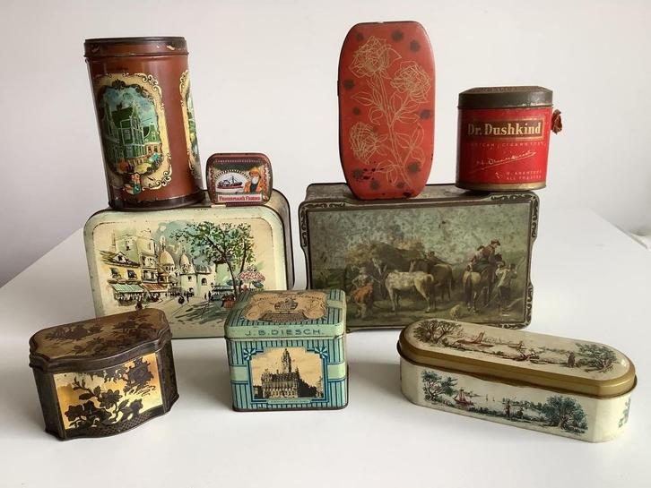 lot de canettes vintage, Collections, Boîte en métal, Utilisé, Autre, Autres marques, Enlèvement ou Envoi