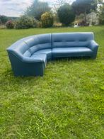 Blauwe hoek zetel, Huis en Inrichting, Fauteuils, Ophalen, Gebruikt, Geen, Leer
