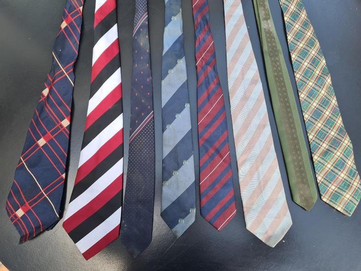 Set van 8 super vintage stropdassen, Kleding | Heren, Stropdassen, Gedragen, Met patroon, Overige kleuren, Ophalen of Verzenden