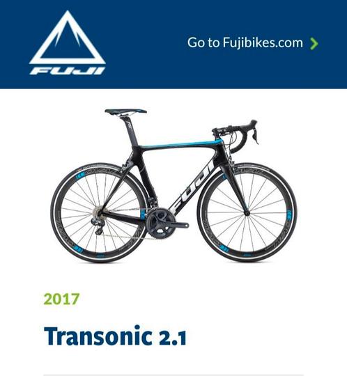 Koersfiets Fuji Transonic 2.1 full carbon, Fietsen en Brommers, Fietsen | Racefietsen, Zo goed als nieuw, Carbon, Ophalen of Verzenden