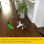 Interactief kattenspeelgoed met veren kattenhengel, Overig speelgoed, -, Verzenden, -