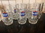 Chopes Maes 0,5 l ( 6 verres ), Collections, Marques de bière, Comme neuf, Chope(s)