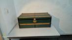 oude houten kofferkist in groene kleur, afmetingen 90x37, Ophalen of Verzenden, Zo goed als nieuw