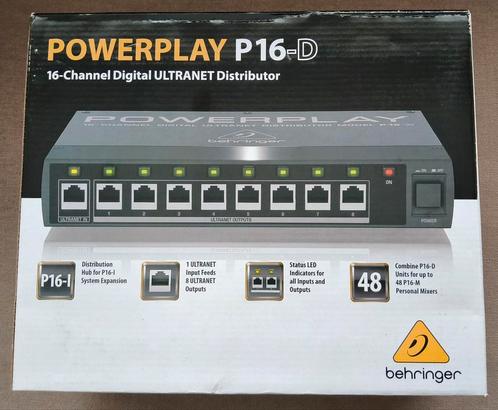 Behringer Powerplay P16-D - Ultranet Distributor, Muziek en Instrumenten, Mengpanelen, Nieuw, 20 kanalen of meer, Ophalen of Verzenden