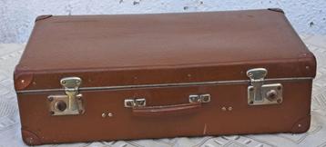 Grande  ancienne valise vintage rétro en carton
