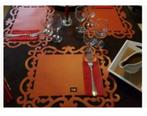 lot de 6 set de table en plastique orange, Comme neuf, Enlèvement, Orange, Set de table